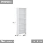 High quality MDF wood bookcase - OUBE-073 - Image 3