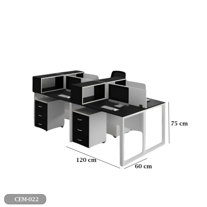 Spanish MDF wood workstation - CEM-022 - Image 3