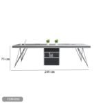 Meeting tab- 240x120 - Spanish MDF wood with metal chassis - CEM-030 - Image 3