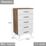 High quality MDF wood nightstand - OUBE-015 - Image 3