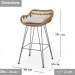 Set of 4 Brita Rattan Flat Bar Chairs - Image 3