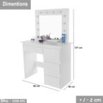 High quality MDF wood dresser with pouf - OSM-055 - Image 3