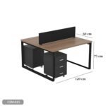 Spanish MDF doubwood workstation - CEM-015 - Image 3