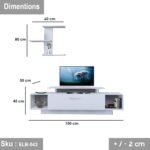 Amitra TV unit with shelving unit and MDF top shelf unit - Image 3