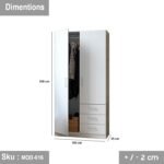 MDF wooden wardrobe 18 mm - MOD-016 - Image 3