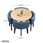 Dining table - 5 pieces of high quality beech wood - KYN-185 - Image 3