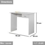 Finley desk 90 * 75 MDF wood - Image 3