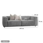 Beech wood sofa - GLE-111 - Image 3