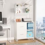 File Cabinet, 2 Drawer Vertical Filling Cabinet with Bookshelf - Image 9