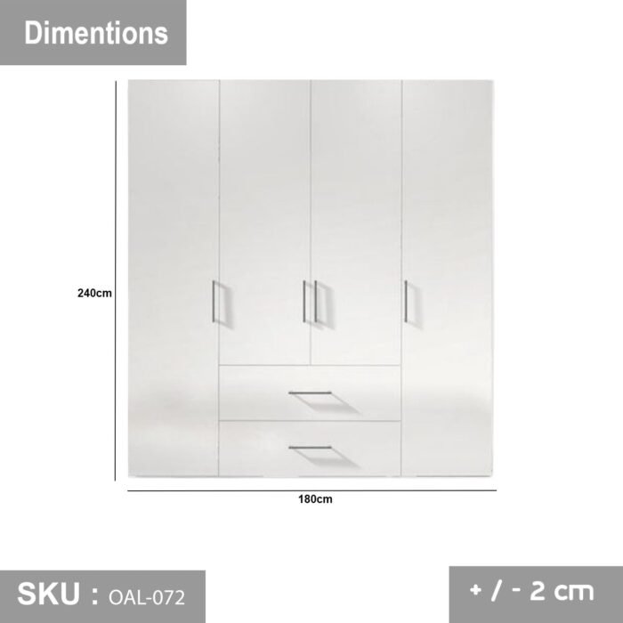 High quality MDF wood wardrobe - OAL-072 - Image 3