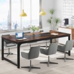 Conference Table, 6FT Rectangular Meeting Seminar Table - Image 6