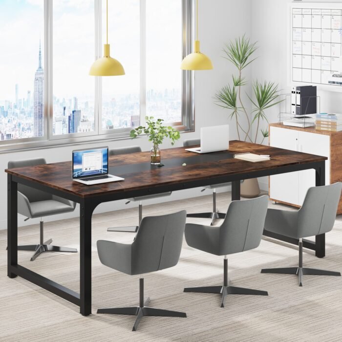 Conference Table, 6FT Rectangular Meeting Seminar Table - Image 6