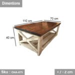 Swedish wood coffee table - OHA-075 - Image 3