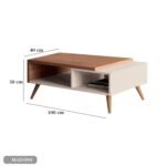Spanish MDF wood coffee table - MAD-094 - Image 3