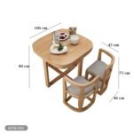 Dining table - 5 pieces of high quality beech wood - KYN-191 - Image 3