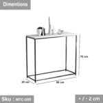 Iron and Melamine wood console - MTC-055 - Image 3