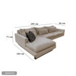 Beech wood corner with linen or velvet fabric - KYN-074 - Image 3