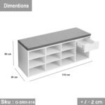High-quality MDF wooden shoe rack - O-SRH-016 - Image 3
