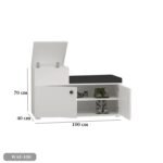 Shoe rack - High-quality MDF wood - WAF-100 - Image 3