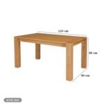Dining table - 5 pieces of red beech wood and MDF wood table - KYN-168 - Image 3