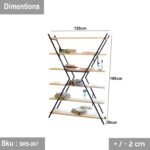 Steel and wood shelving unit - SRS-057 - Image 3