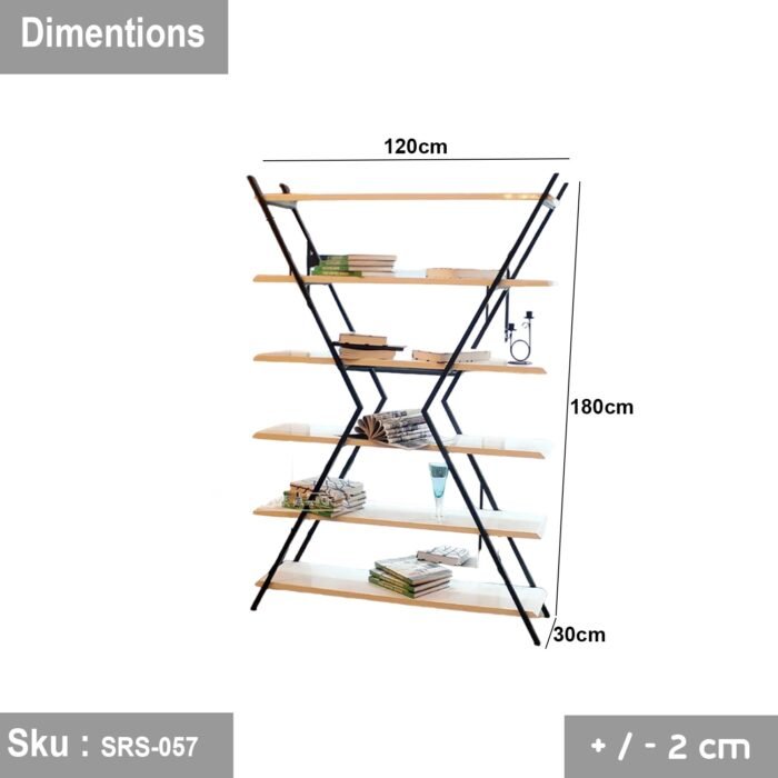 Steel and wood shelving unit - SRS-057 - Image 3