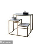 Andrea side table 55 * 50 marble - Image 3