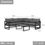 L-shaped aluminum corner and tab- OS-332 - Image 3