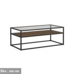 Erica coffee table, 100 * 50, MDF wood and glass - Image 3