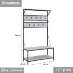 Clothes rack 100x40cm - OVCH-041 - Image 3