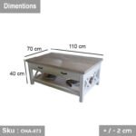 Swedish Wood Coffee Table - OHA-073 - Image 3
