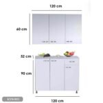 Two-piece kitchen with wood countertops and MDF wood - KYN-005 - Image 3