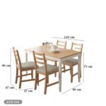 Dining table - 5 pieces of high quality beech wood - KYN-160 - Image 3