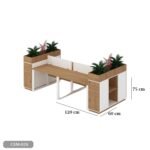 Spanish MDF quad workstation - CEM-020 - Image 3