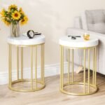 End Table, Modern Round Side Table, Small Nightstand - Image 11