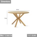 Wooden dining table - O-SRH-140 - Image 3