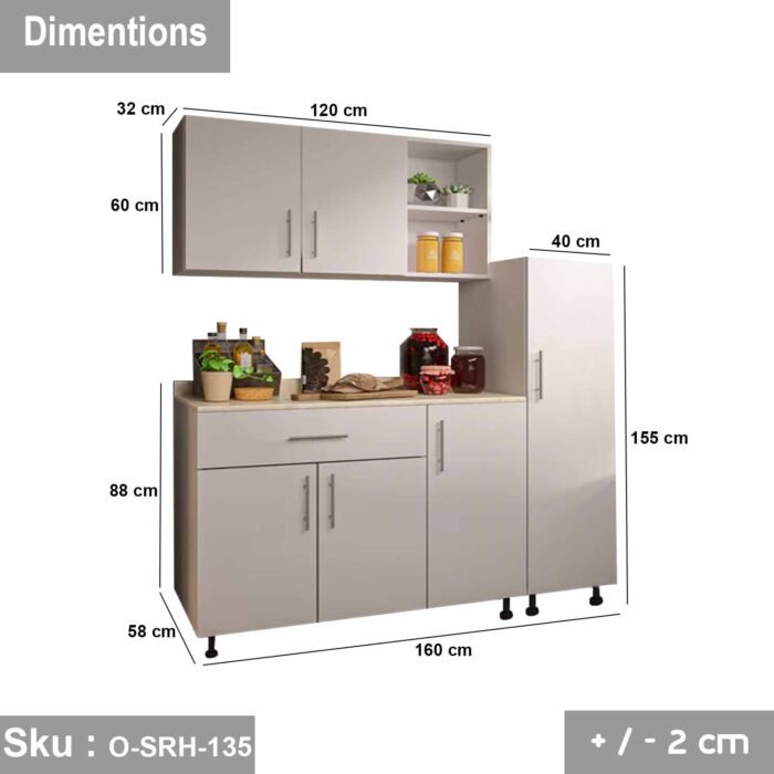 High quality MDF wood 3 piece kitchen - O-SRH-135 - Image 3
