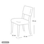 Dining table - 6 pieces of red beech wood and MDF wood table - KYN-172 - Image 3