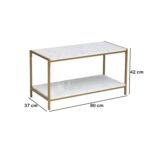 High quality metal and marble coffee table - OMM-042 - Image 2