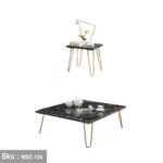Aizil set of 2 marble coffee tables - Image 3