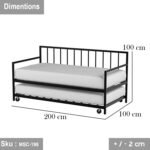 Amandev iron sofa bed, electrostatic paint - Image 2