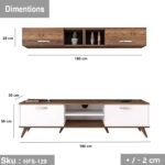 TV table with additional units made of high-quality MDF wood - HFS-129 - Image 3
