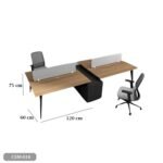 Spanish MDF wood workstation - CEM-018 - Image 3