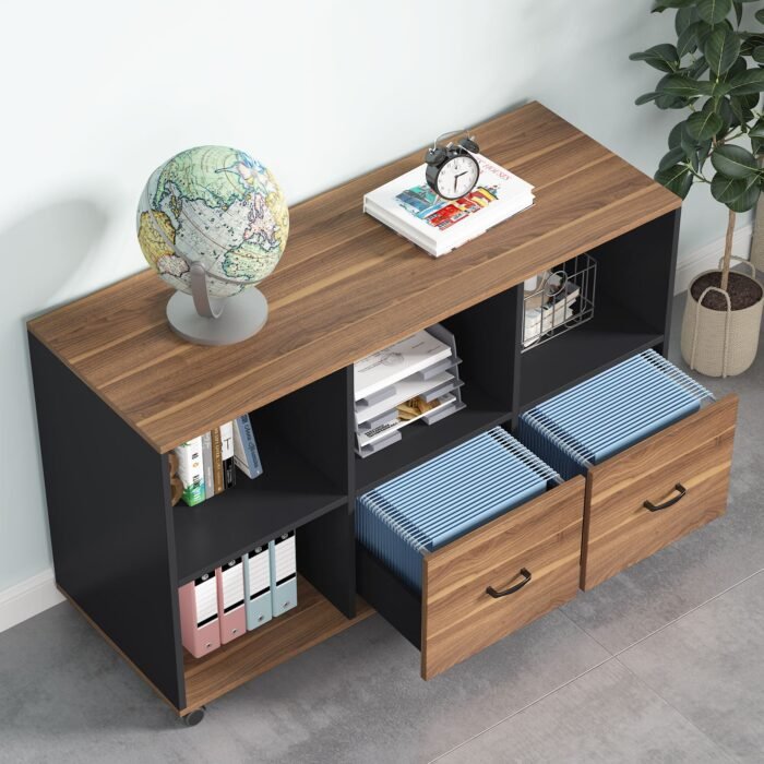 File Cabinet, 43 inches Mobile Filing Cabinet for Letter Size - Image 5