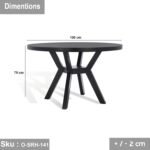 Wooden dining table - O-SRH-141 - Image 3