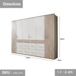 High quality MDF wood wardrobe - OAL-074 - Image 3