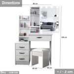 High quality MDF wood dresser with pouf - OSM-059 - Image 3