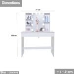 High quality MDF wood dresser with pouf - OSM-046 - Image 3