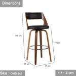 Fixed bar chair - OMD-343 - Image 3