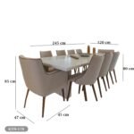 Dining table - 11 pieces of red beech wood - natural wood counter - KYN-178 - Image 3